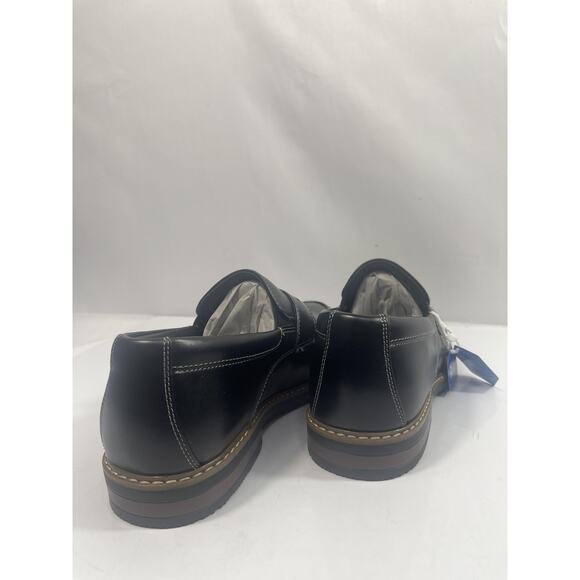 Nunn Bush Carmelo MT SO Shoes Mens Size 9 Black Slip On Dress Loafers New Box